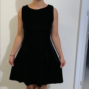 Black velvet dress